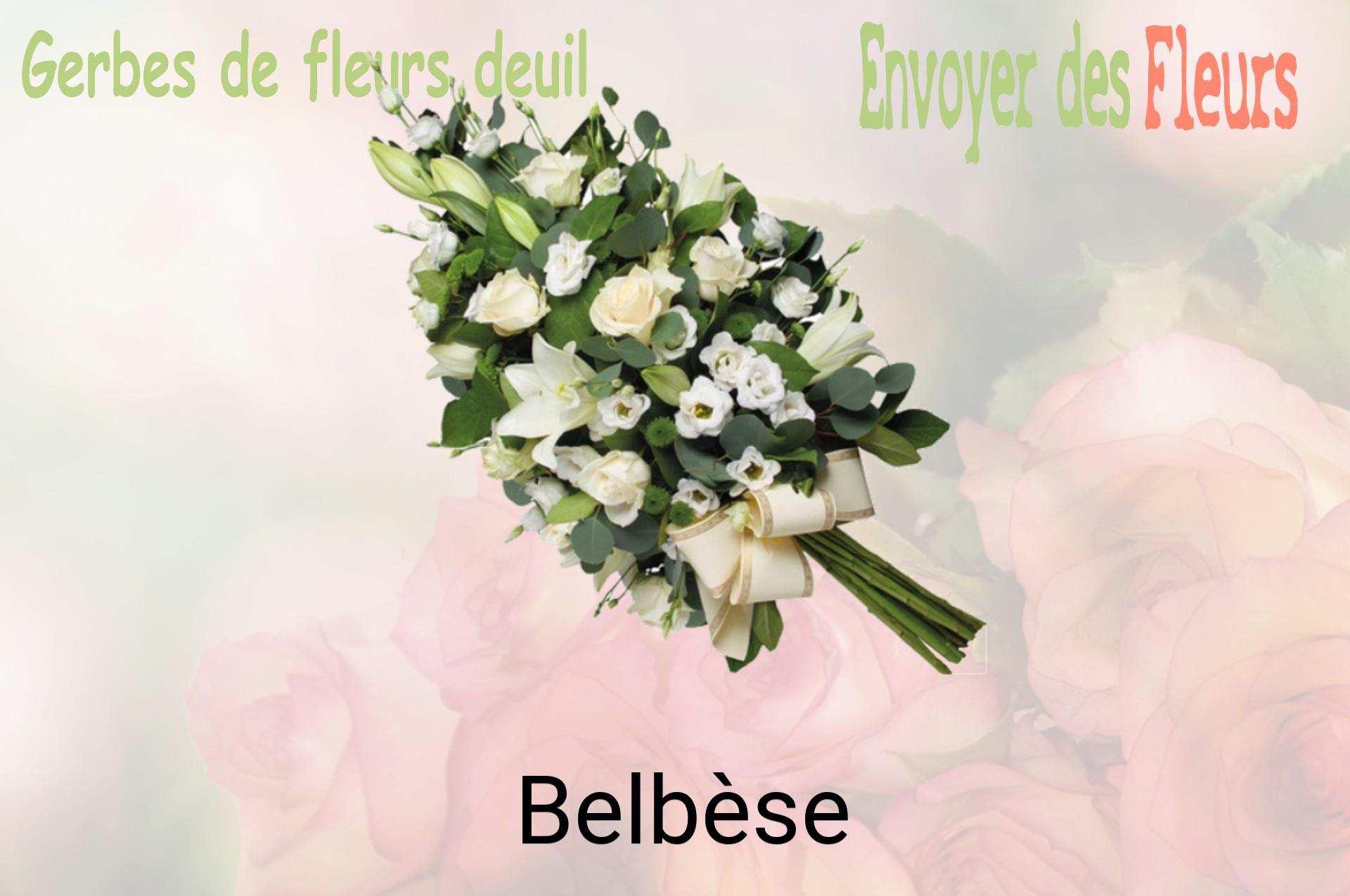 Gerbe de fleurs de deuil livrée à Belbèse